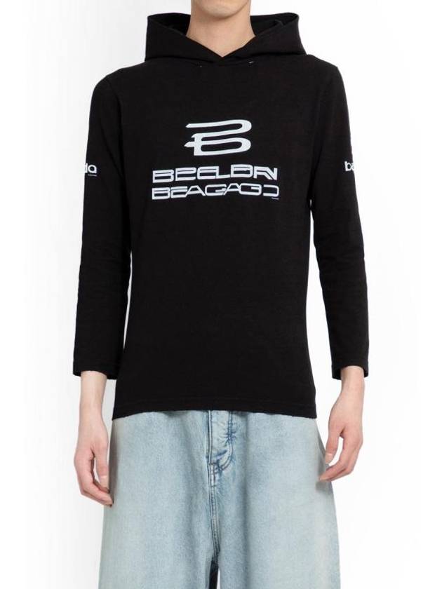 long sleeve t-shirt 790374TQVG2 9034 BLACK WHITE - BALENCIAGA - BALAAN 1