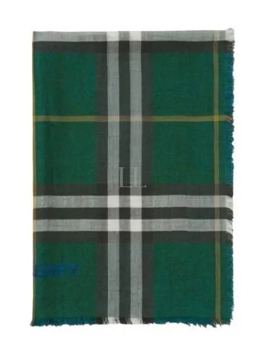 Vintage Check Fringe Scarf Green - BURBERRY - BALAAN 2