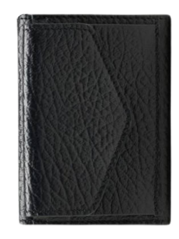 Signature Stitch Trifold Leather Half Wallet Black - MAISON MARGIELA - BALAAN 4