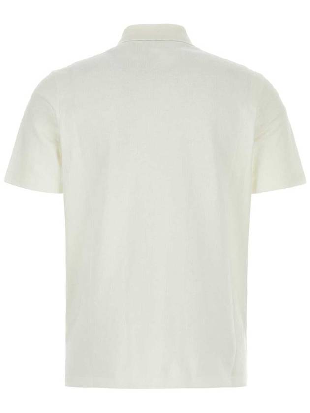 FF Pique Polo Shirt White - FENDI - BALAAN 3