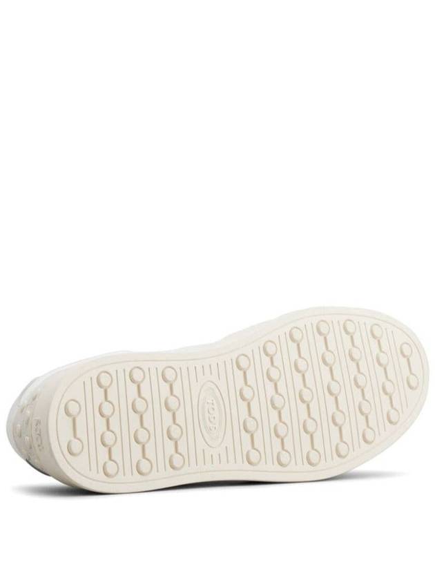 Suede Leather Low Top Sneakers White - TOD'S - BALAAN 5