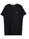 Logo Print Eco Responsible Cotton Short Sleeve T-Shirt Black - BALMAIN - BALAAN 10