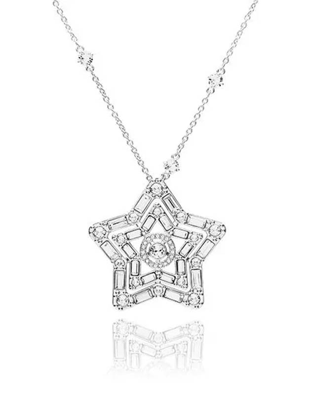 Stilla Star Pendant Necklace Silver - SWAROVSKI - BALAAN 3