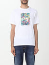 Graphic Print Cotton Short Sleeve T-Shirt White - PAUL SMITH - BALAAN 1