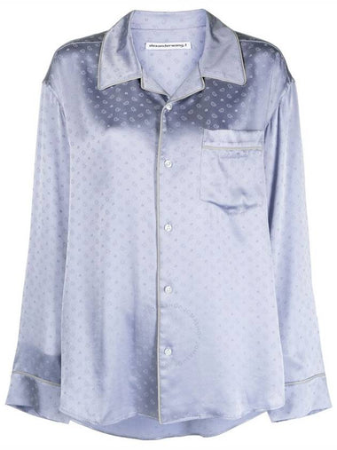 T by Alexander Wang Ladies Blue Bells Pajama Long Sleeve Shirt, Size Medium - ALEXANDER WANG - BALAAN 1