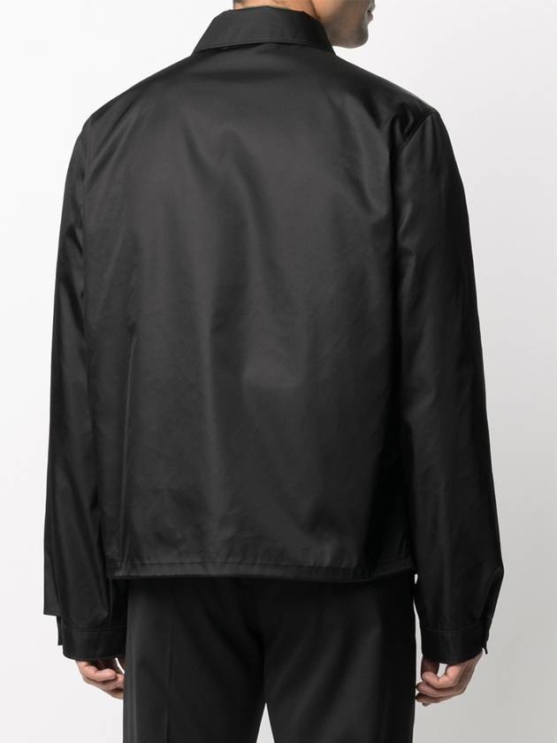 Re-Nylon Zip Up Gabardine Blouson Jacket Black - PRADA - BALAAN 5