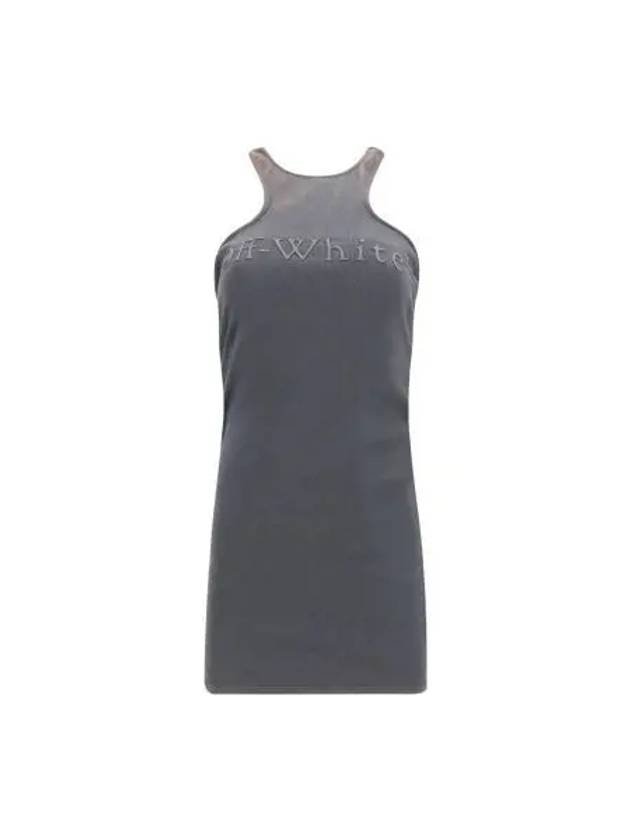 Laundry Logo Rib Sleeveless Grey - OFF WHITE - BALAAN 2