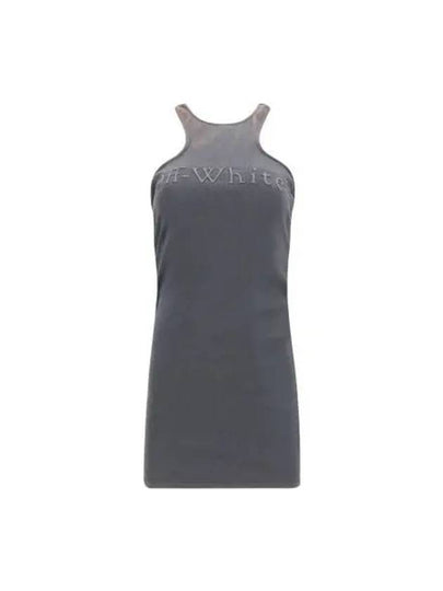 Laundry Logo Rib Sleeveless Grey - OFF WHITE - BALAAN 2