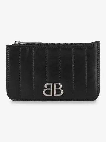 Monaco Long Coin Card Holder Black 7654652AASE1000 - BALENCIAGA - BALAAN 1