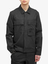 Gabardine Pockets Long Sleeve Shirt Black - CP COMPANY - BALAAN 3