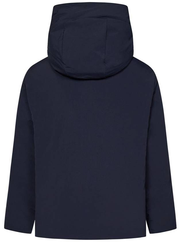 Zipper Hood Padded Down Jacket Navy - JIL SANDER - BALAAN 3