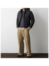 Le Logo Patch Hooded Down Jacket Dark Gray - COLMAR - BALAAN 5