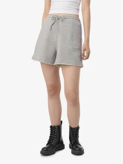 Isoli Logo Drawstring Shorts Grey - GANNI - BALAAN 2