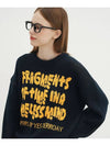 Timeless jacquard lettering knit navy yellow - BLONDNINE - BALAAN 7