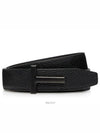 Black Reversible Leather Belt Black - TOM FORD - BALAAN 3