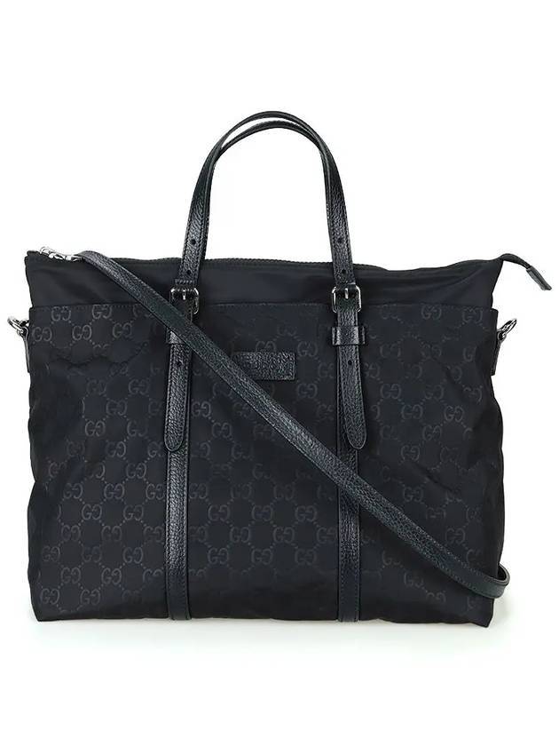 Micro GG Guccissima Nylon Tote Bag Black - GUCCI - BALAAN 1