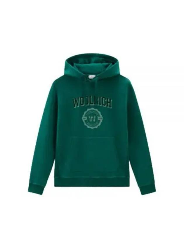 Organic Cotton Hoodie CFWOSW0212MRUT3290 6221 Logo Cotton Hoodie - WOOLRICH - BALAAN 1