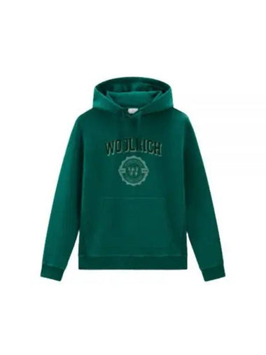 Organic Cotton Hoodie CFWOSW0212MRUT3290 6221 Logo - WOOLRICH - BALAAN 1