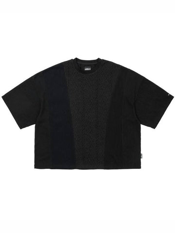Knit Mixed Wide Top BLACK - AJOBYAJO - BALAAN 1