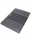 Diagonal Medium Document Case Clutch Bag Dark Grey - THOM BROWNE - BALAAN 6