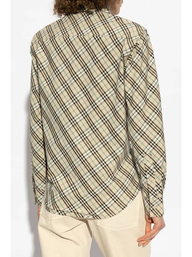 Burberry Checkered Shirt, Women's, Grey - BURBERRY - BALAAN 4