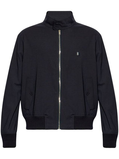 4G Detail Wool Poplin Harrington Zip-Up Jacket Night Blue Navy - GIVENCHY - BALAAN 2