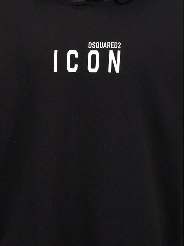 Icon Relax Fit Hoodie Sweatshirt Black - DSQUARED2 - BALAAN 5