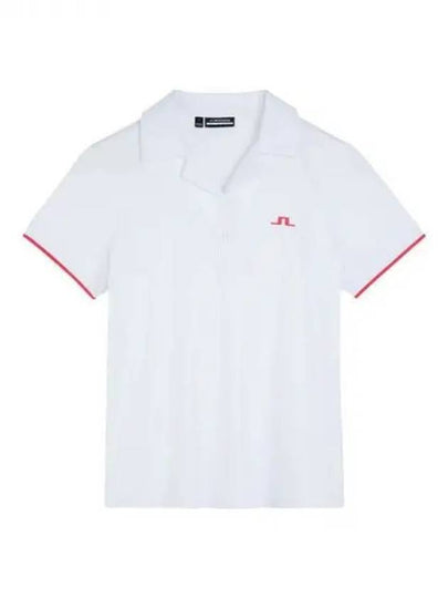 Women's Solange Short Sleeve Polo Shirt White - J.LINDEBERG - BALAAN 2