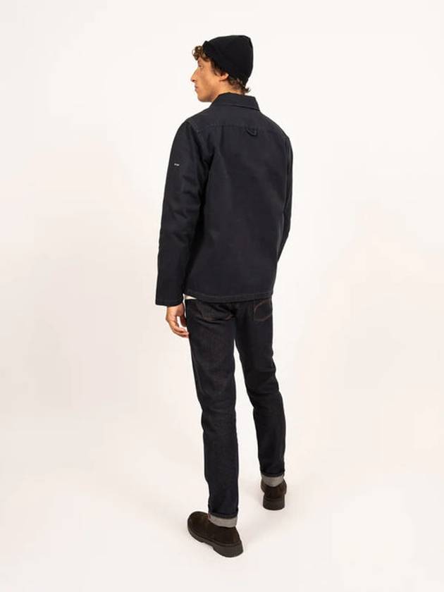 Cotton Zip-Up Jacket Marine - SAINT JAMES - BALAAN 4