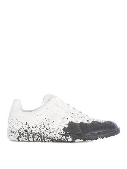 Replica Painting Low Top Sneakers White Black - MAISON MARGIELA - BALAAN 2