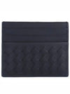 Men's Intrecciato Card Wallet Black - BOTTEGA VENETA - BALAAN 2