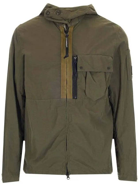 Lens Wappen Nylon Hooded Jacket Khaki - CP COMPANY - BALAAN 1