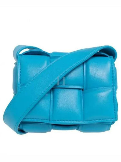 Gold Padded Cassette Cross Bag Blue - BOTTEGA VENETA - BALAAN 2