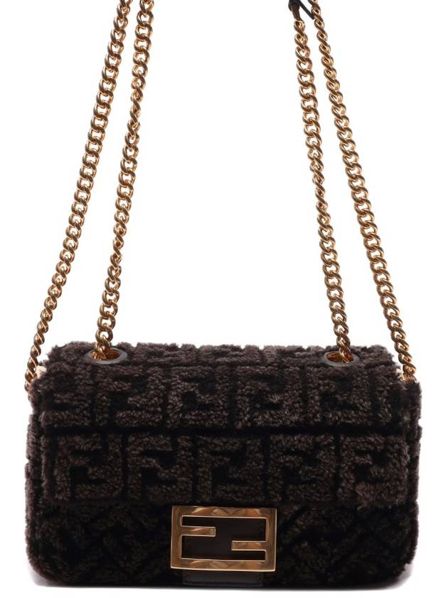 Baguette Chain Midi Shoulder Bag Dark Brown - FENDI - BALAAN 3