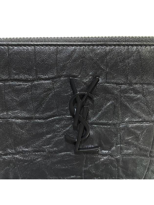 Women s 453249 Monogram Black Logo Medium Clutch - SAINT LAURENT - BALAAN 6