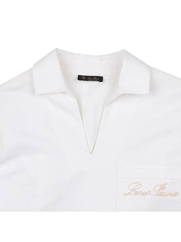 Women's Filomena Cotton Linen Long Sleeve Shirt White - LORO PIANA - BALAAN.