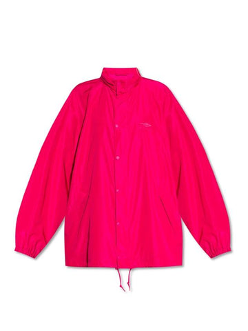 3B Icon Oversized Windbreaker Fuchsia - BALENCIAGA - BALAAN 1