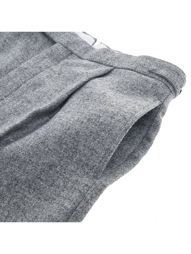 Wool Straight Pants Grey - THOM BROWNE - BALAAN 5