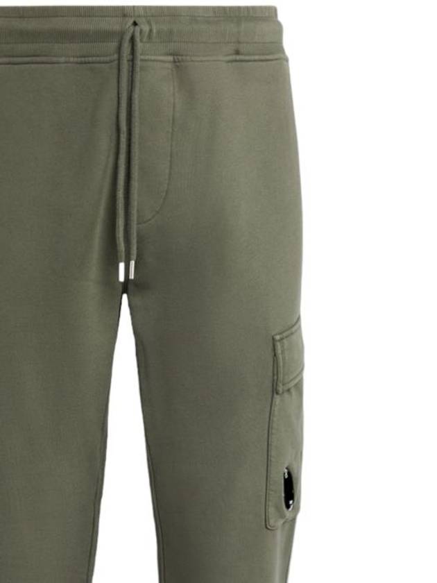 Brushed Emerized Diagonal Fleece Cargo Track Pants Green - CP COMPANY - BALAAN 3