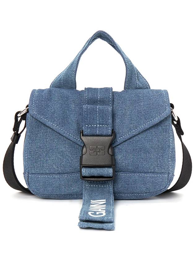 logo print denim cross bag A5460 - GANNI - BALAAN 2