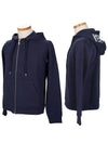 5BL722 4MD 78 Logo Navy Hooded Zip Up - KENZO - BALAAN 3