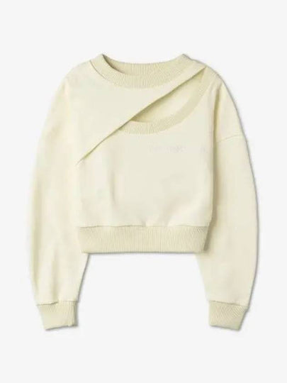 Embroidered Logo Cut-Out Sweatshirt Ivory - ALEXANDER MCQUEEN - BALAAN 2