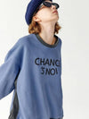 Unisex CHMXMTM Snowy Sweatshirt Mix Blue - CHANCE'S NOI - BALAAN 6