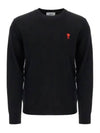 de Coeur Embroidery Crewneck Knit Top Black - AMI - BALAAN 2