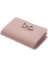 Gancini Leather Card Wallet Pink - SALVATORE FERRAGAMO - BALAAN 5