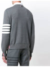 4 Bar Armband Milano Stitch Knit Top Mid Grey - THOM BROWNE - BALAAN 4