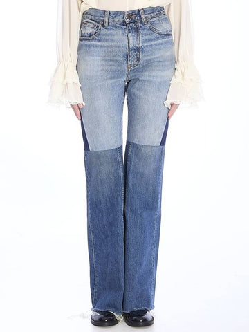 Flared patchwork jeans - CHLOE - BALAAN 1