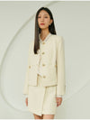 Women's BETTY Tweed Jacket Ivory - AME - BALAAN 2