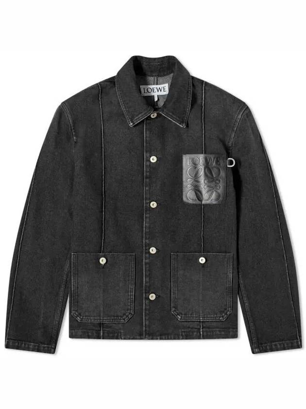 Anagram Workwear Denim Jacket Black - LOEWE - BALAAN 2