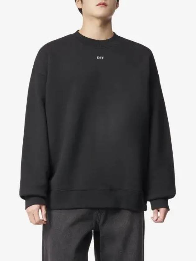 Off White Stamp Sweatshirt Black OMBA054F23FLE0011001 - OFF WHITE - BALAAN 1